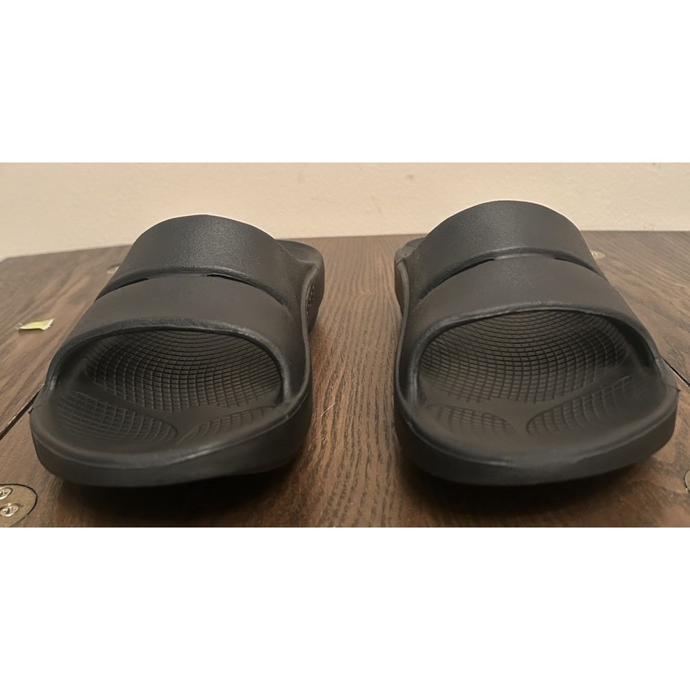 OOFOS Ooahh Sport Unisex Black Slide Slipper Recovery Sandals Sz Men 5 Women 7 - Picture 2 of 8